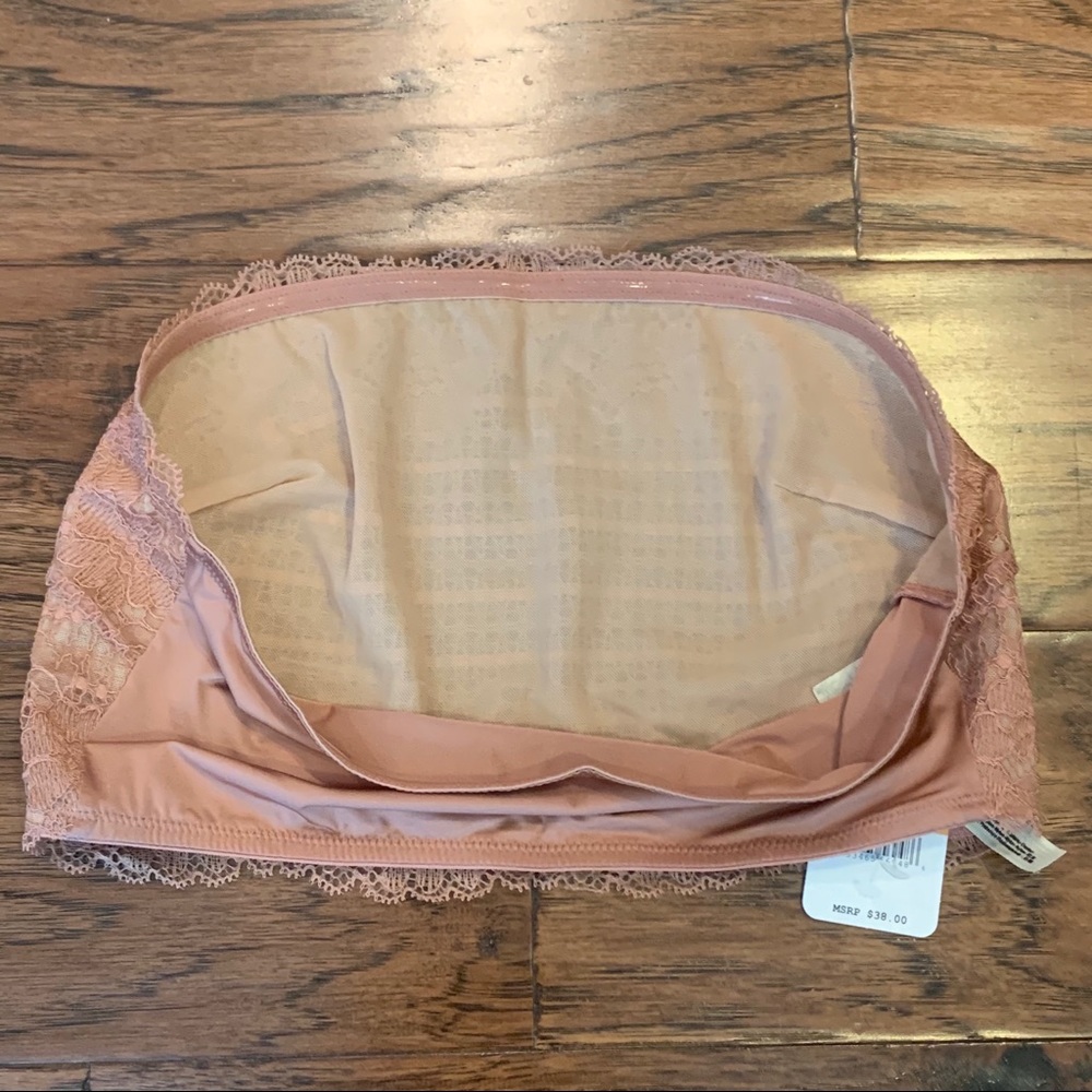 NWT $38 Free People Camilla Bandeau Bralette Small or Medium Vintage Rose Lace - Picture 8 of 13